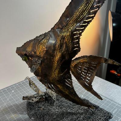 Bronze Angel Fish Sculpture