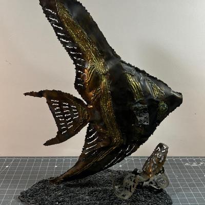 Bronze Angel Fish Sculpture