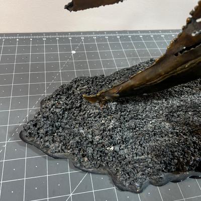 Bronze Angel Fish Sculpture