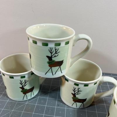 Hartstone Reindeer Mugs (4) 