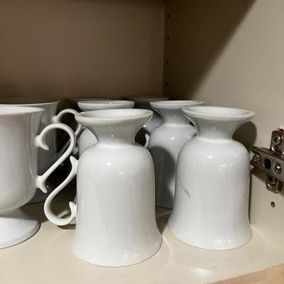 White Fancy Mugs with A white Tea Pot