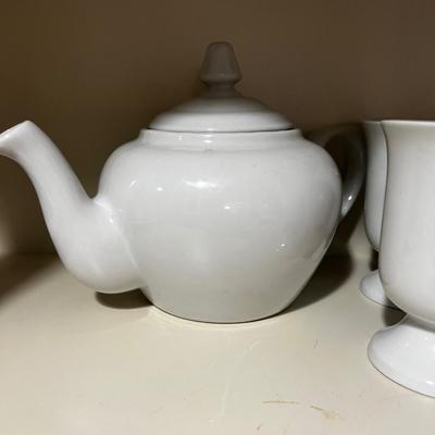 White Fancy Mugs with A white Tea Pot