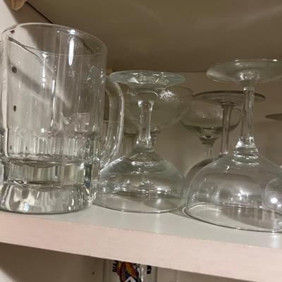 3 SHELVES of Bar Glass MIXED LOT