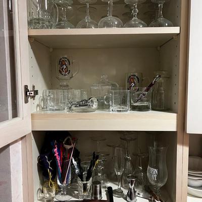 3 SHELVES of Bar Glass MIXED LOT