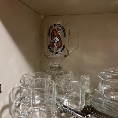 3 SHELVES of Bar Glass MIXED LOT