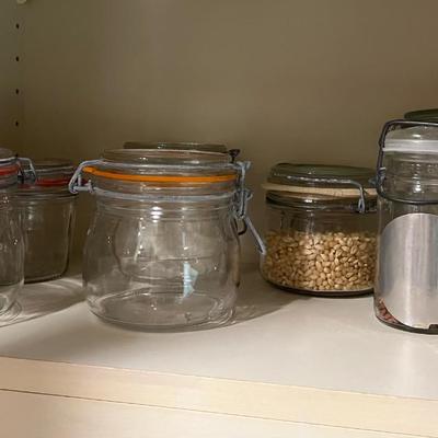Glass Storage Jars with Glass lids 