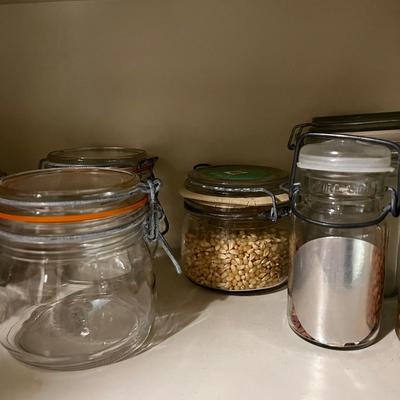 Glass Storage Jars with Glass lids 