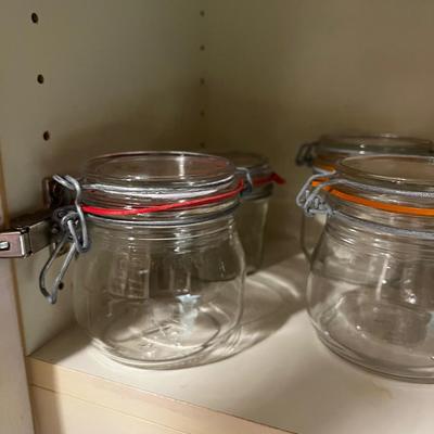 Glass Storage Jars with Glass lids 