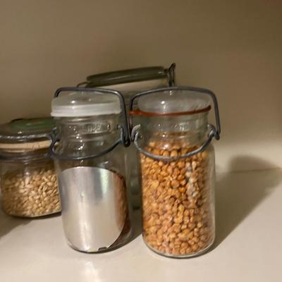 Glass Storage Jars with Glass lids 
