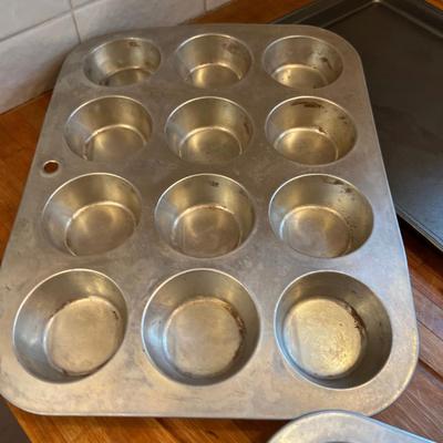 Lot of Muffin Tins and a Cookie Sheet