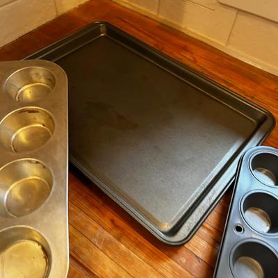 Lot of Muffin Tins and a Cookie Sheet