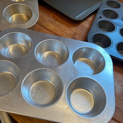 Lot of Muffin Tins and a Cookie Sheet