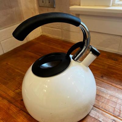 COPCO White Enamel Tea Kettle 