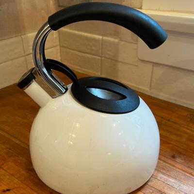 COPCO White Enamel Tea Kettle 