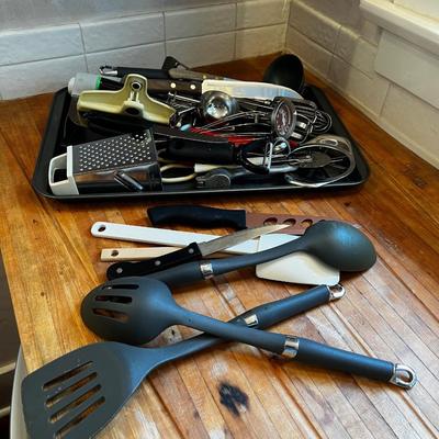 Cookie Sheet full of utensils for the KITCHEN