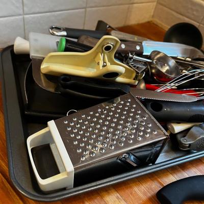 Cookie Sheet full of utensils for the KITCHEN