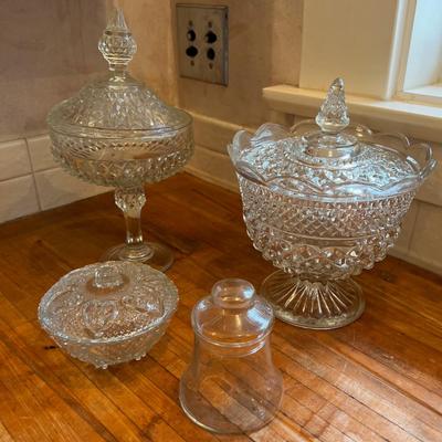 Lovely Covered Glass Items (4) 