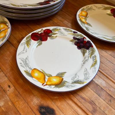 8 Fruit Plates, 4 Dinner and 4 Salad