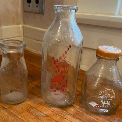 Vintage Milk Bottle Including a Deseret Welfare Plan Milk Bottle (RARE) 