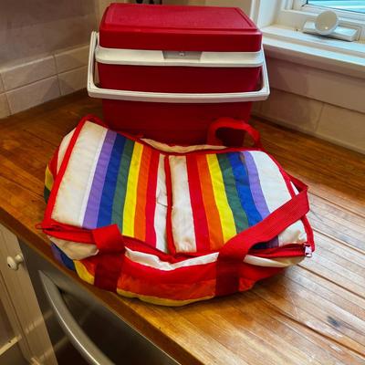 Rainbow and Rubbermaid Cooler Situation. 