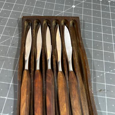 Teak Handled Steak Knives