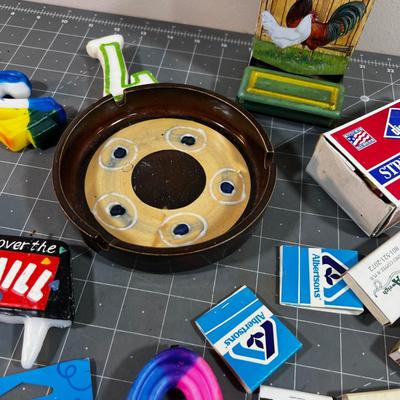 Fire Starter Items: Candles, Matches, Ashtray, Match Safe