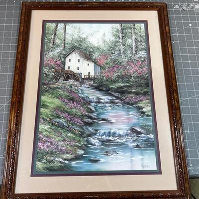 Sherry Masters, Old Mill Print, Framed