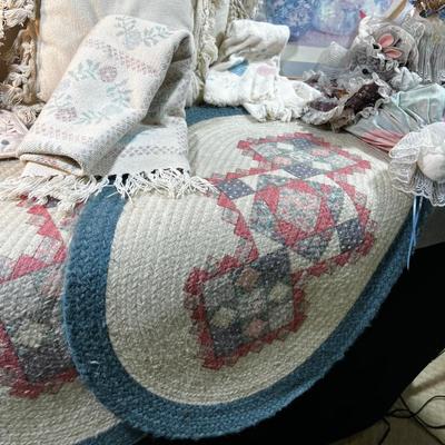 Vintage Look! Country Farm Dusty Blue & Mauve DÃ©cor' 