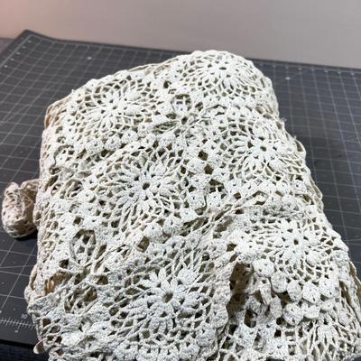 Lovely Crocheted Coverlet of Table Cloth