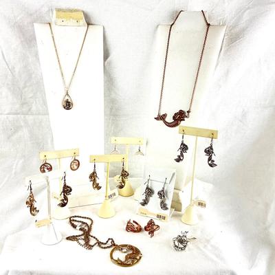 486 Large Lot of Mermaid Necklaces and Earrings