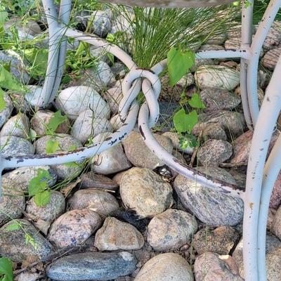 Ceramic Planter on a Metal Stand