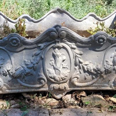 Antique Cast Iron Metal Box Planter #1