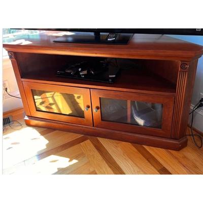 Corner Sound Bar Media Console Cabinet