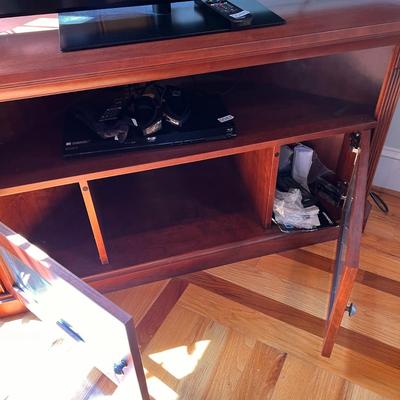 Corner Sound Bar Media Console Cabinet