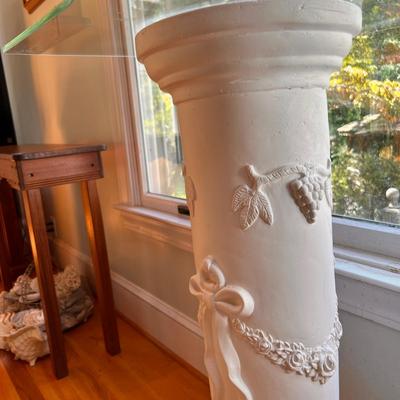 Pillar Glass Top Table