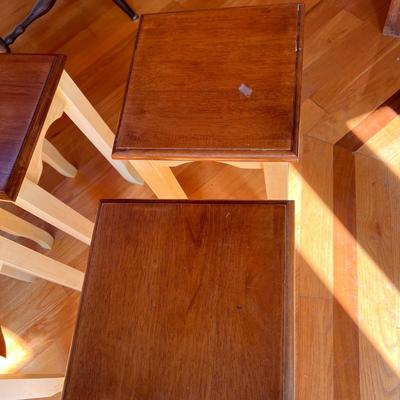 4 Wood Plant Stand Tables