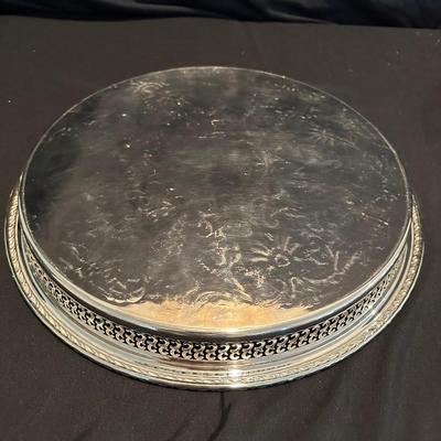 Gorham Silver Plate Trays, Lazy Susan, Bowls and Basket (LR-KL)
