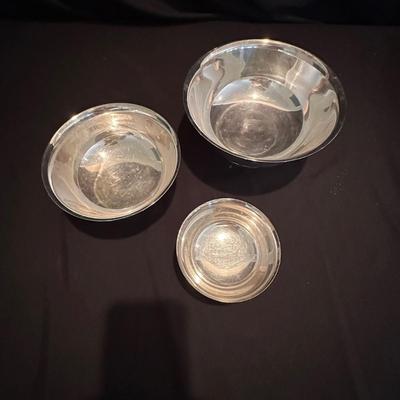 Gorham Silver Plate Trays, Lazy Susan, Bowls and Basket (LR-KL)