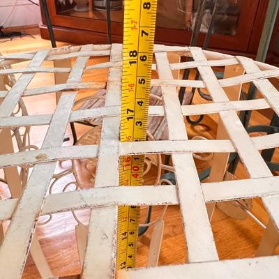 Lot Vintage Metal Plant Stands w Planters