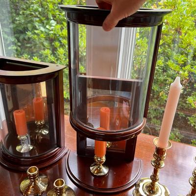 Vint. Lot Candlestick Holders, Sconces -Bombay Co, Baldwin Brass