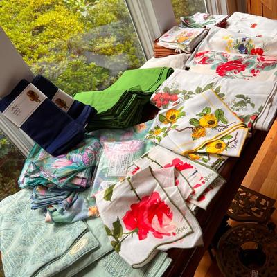 Large Vintage Table Linens Lot Incl. Vera - Great Vintage Graphics!