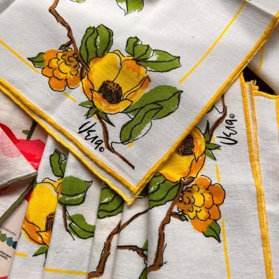 Large Vintage Table Linens Lot Incl. Vera - Great Vintage Graphics!