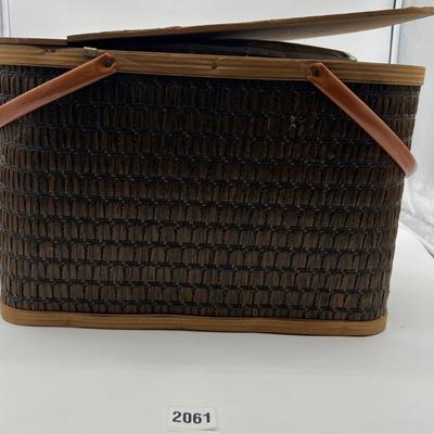 Vintage picnic basket