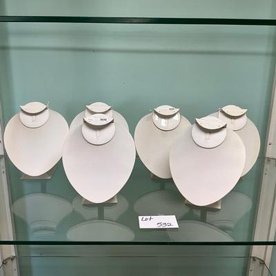 532 Set of 6 Necklace Displays with Earring and Ring