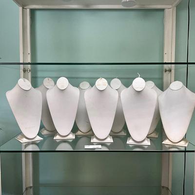 538 Set of 9 Tall Necklace Displays AS-IS