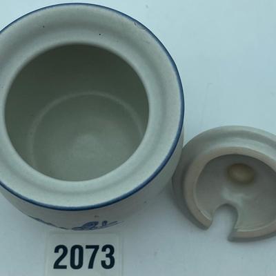 Pfaltzgraff Yorktowne Blue Stoneware Bowl with Notched Lid