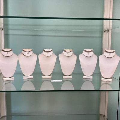 541 Set of 6 Necklace Displays with Earring and Ring Display