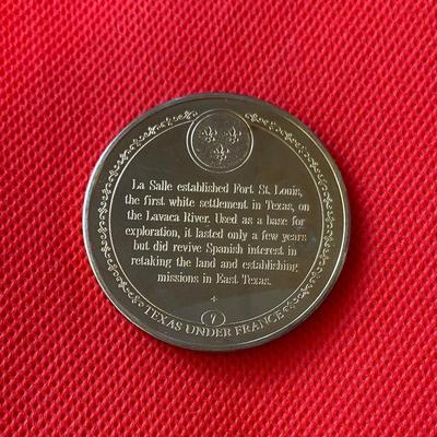 Fort St Louis Established by La Salle 1685, Franklin Mint, Coin, Medal, Exonumia, Medallion, Numismatic, Token, Texas, Texana, France French