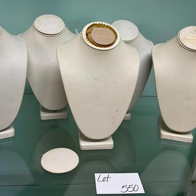 550 Set of 7 Standing Necklace Displays