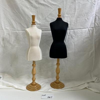567 Two Small Forms on Wooden Base 22"-24" high